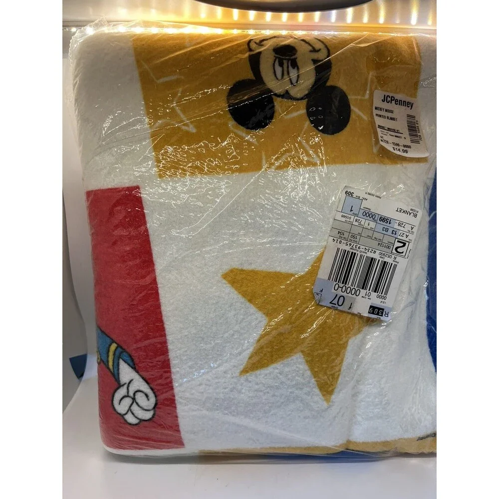 new Vintage blanket Mickey For Kids Snoozin Blanket Twin Full 72x90 Disney 80s